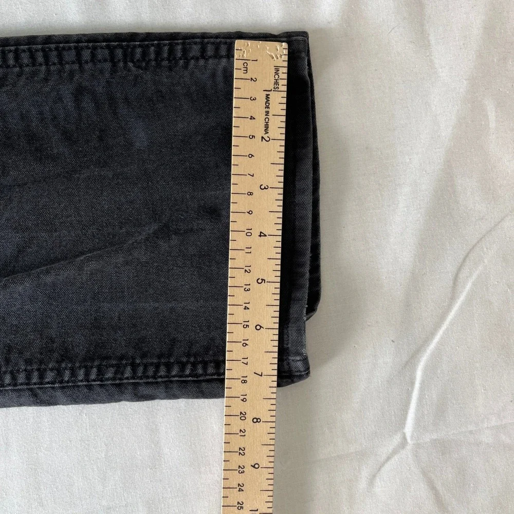 Levis Workwear Fit Men 33x30 Black Excellent Canvas Straight Leg Pants PC9-01111